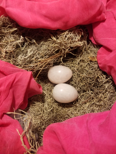 Rose Quartz Drilled Yoni Egg